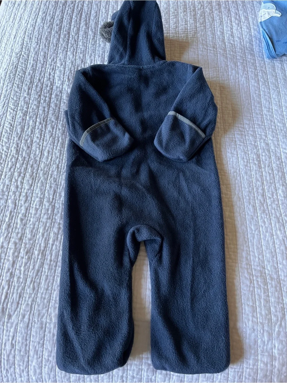 Columbia Navy Fleece Baby One-Piece Zipper Suit/Bunting